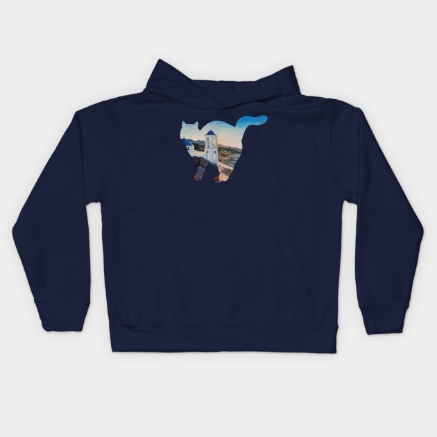 Love Greece 2 Kids Hoodie by Gatoulart